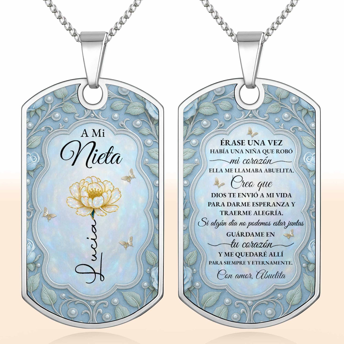 To My Granddaughter, Love Forever, Flower And Butterflies