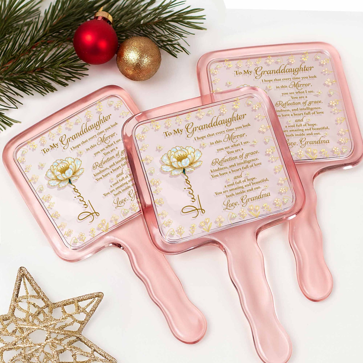 To My Granddaughter, Reflection Of Grace And Flowers