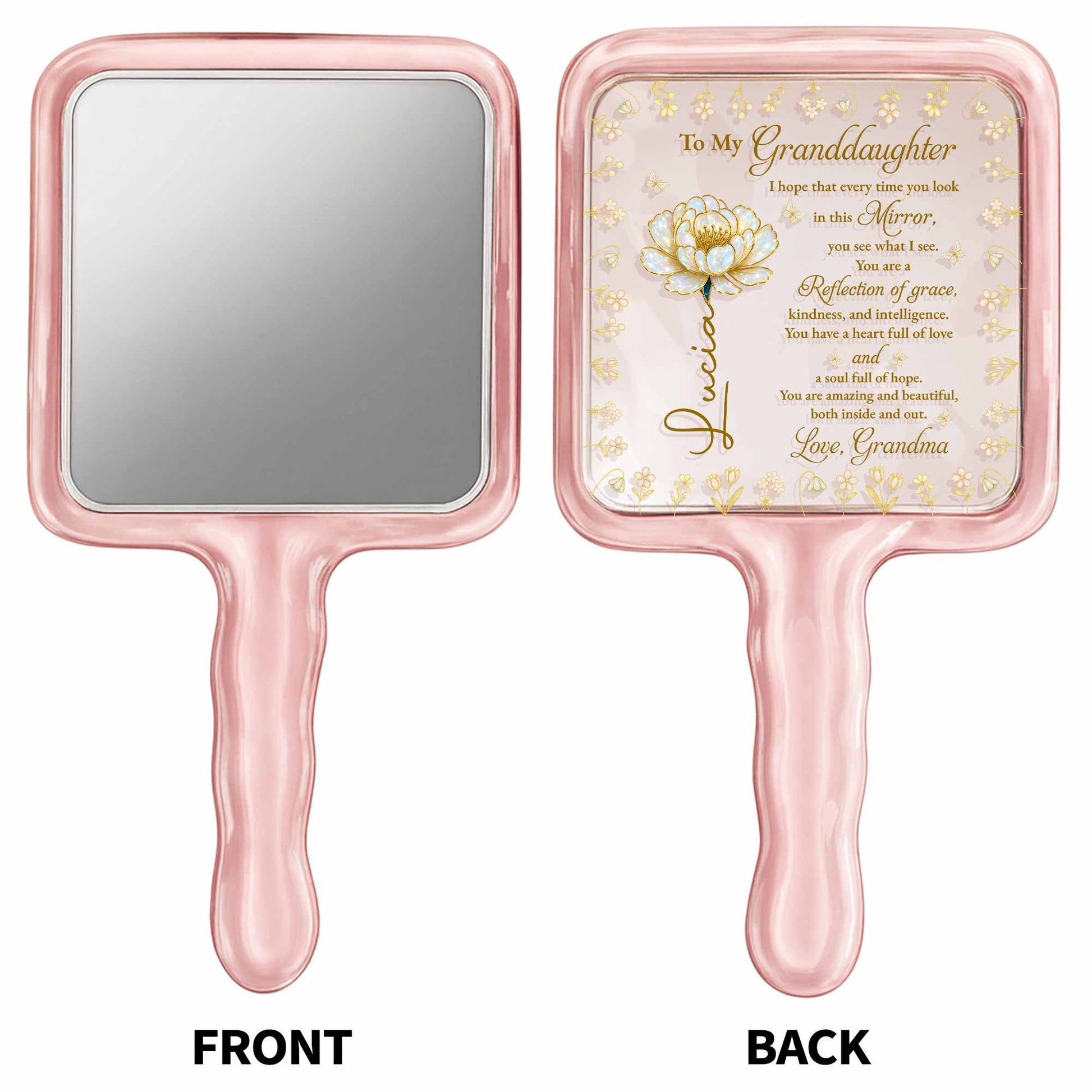 To My Granddaughter, Reflection Of Grace And Flowers