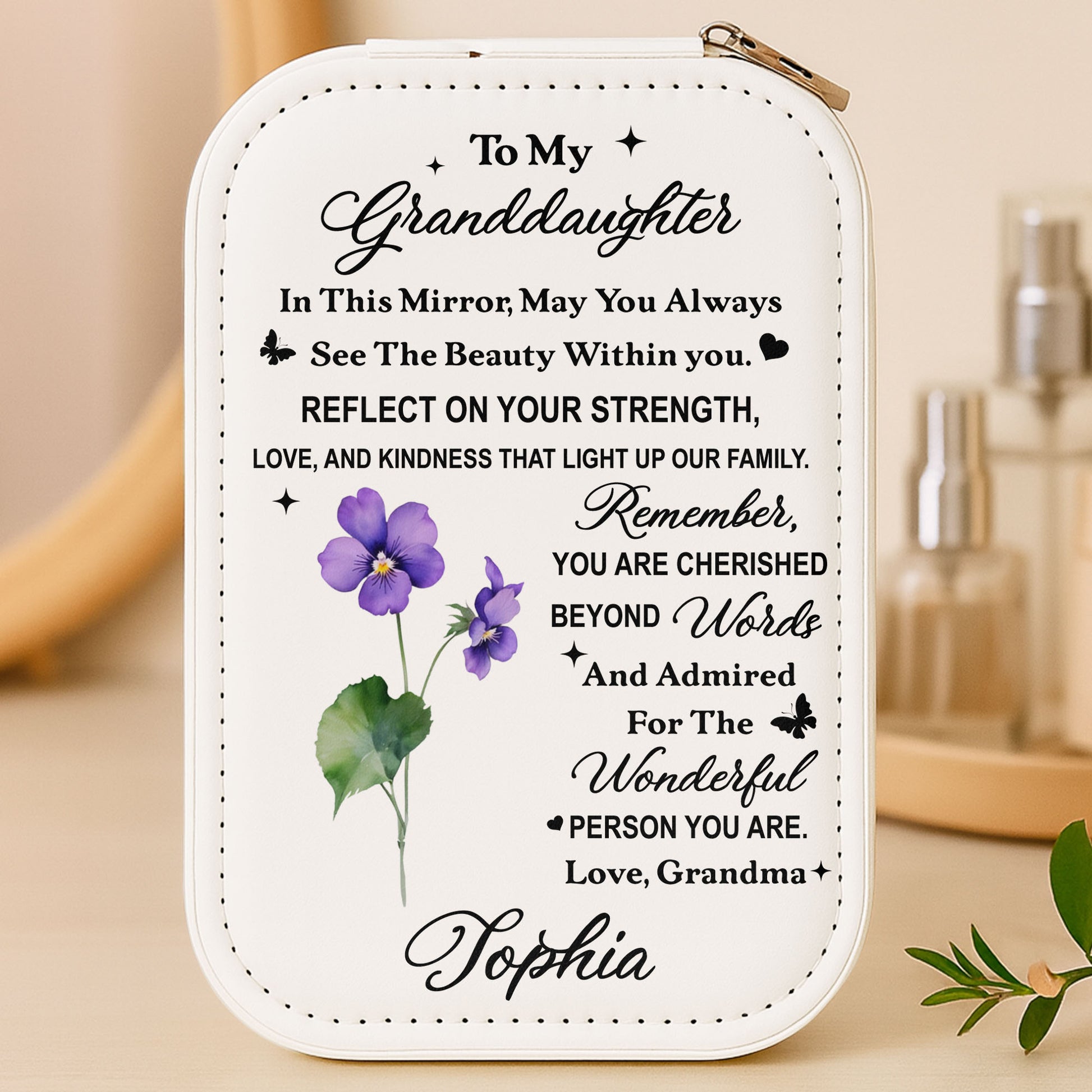 To My Granddaughter, Reflect On Your Strength And Flowers