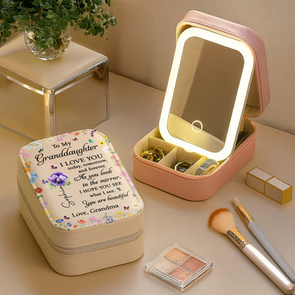 To My Granddaughter, I LOVE YOU, Flowers and Butterflies