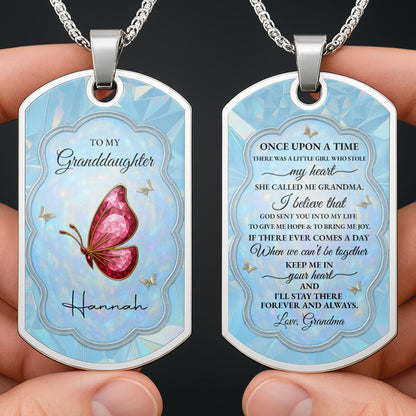 To My Granddaughter, A Butterfly And A Heart Design