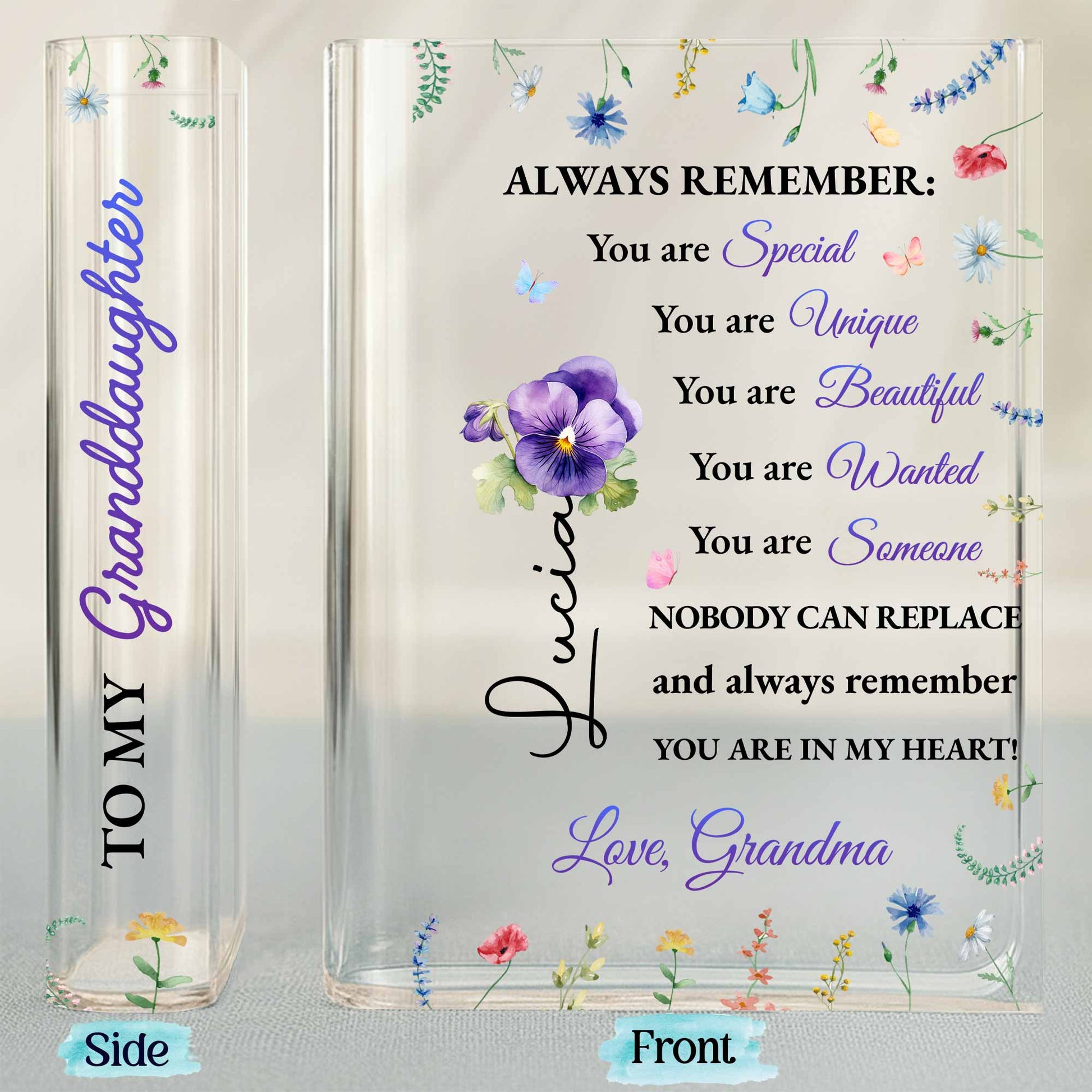 To My Granddaughter, Always Remember You Are Special