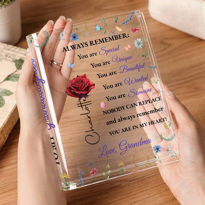 To My Granddaughter, Always Remember You Are Special