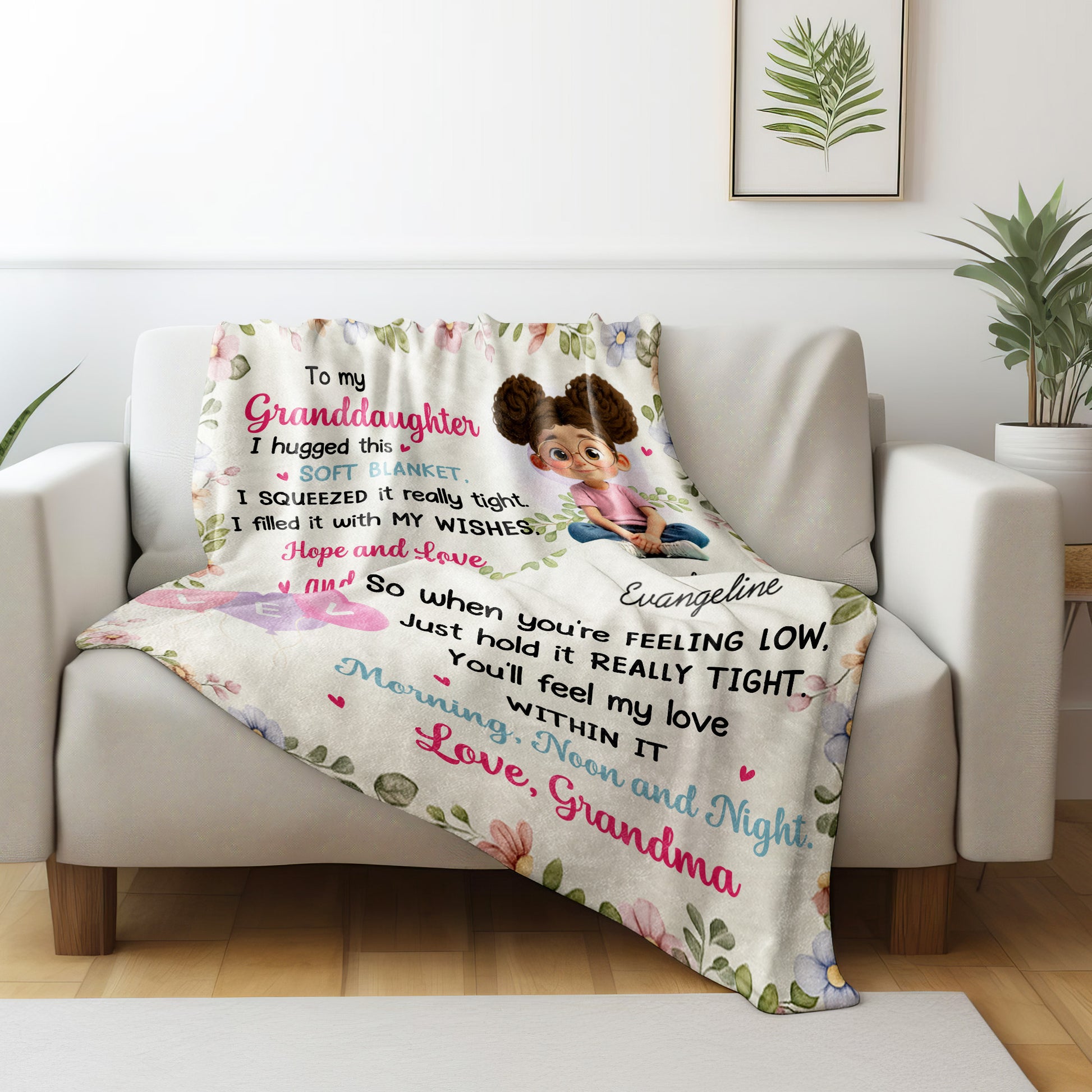 To My Granddaughter, Love and Light Soft Blanket