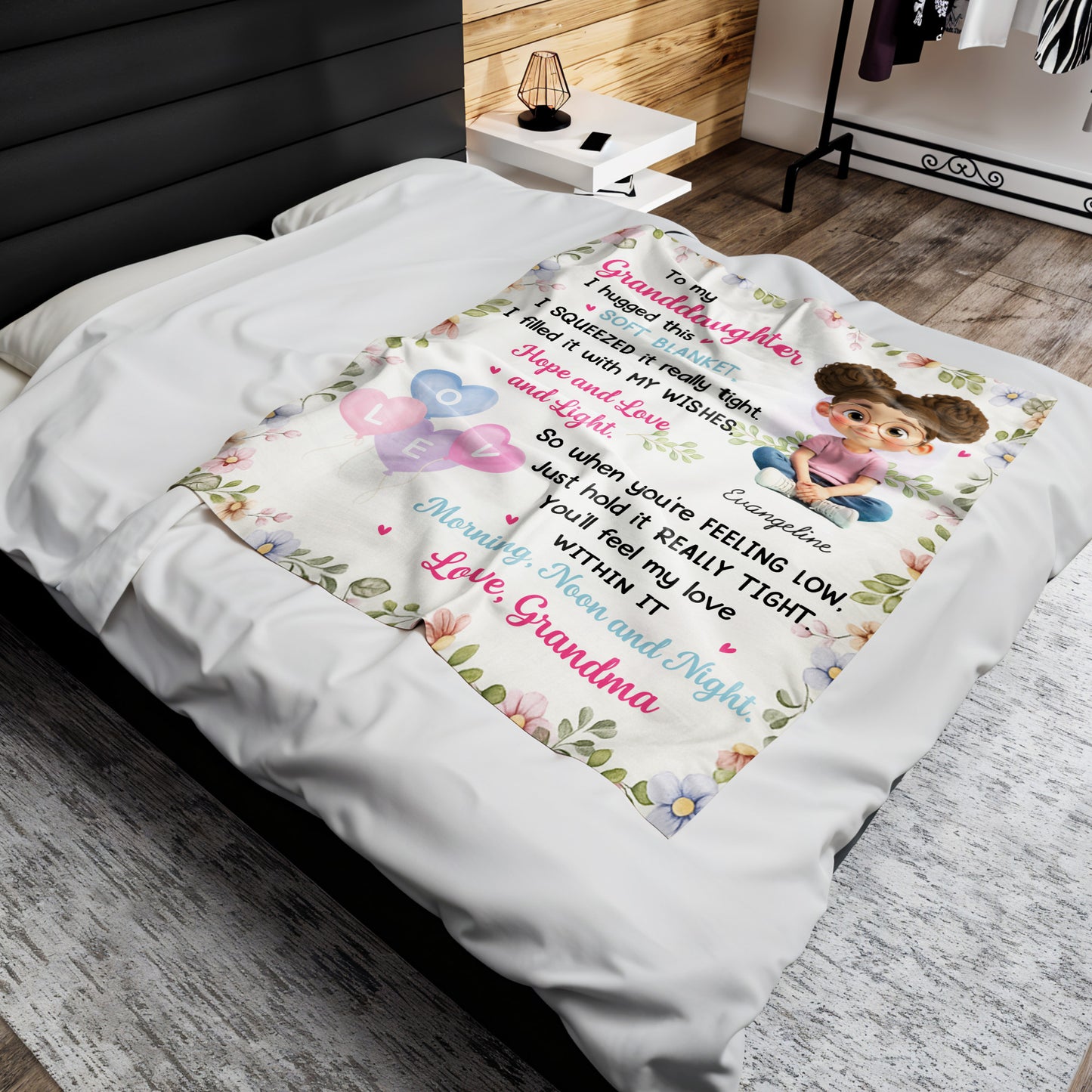 To My Granddaughter, Love and Light Soft Blanket