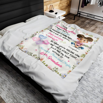 To My Granddaughter, Love and Light Soft Blanket