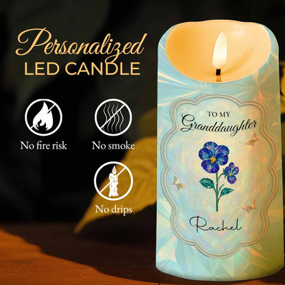 To My Granddaughter, Love From Grandma, Flowers And Butterfly