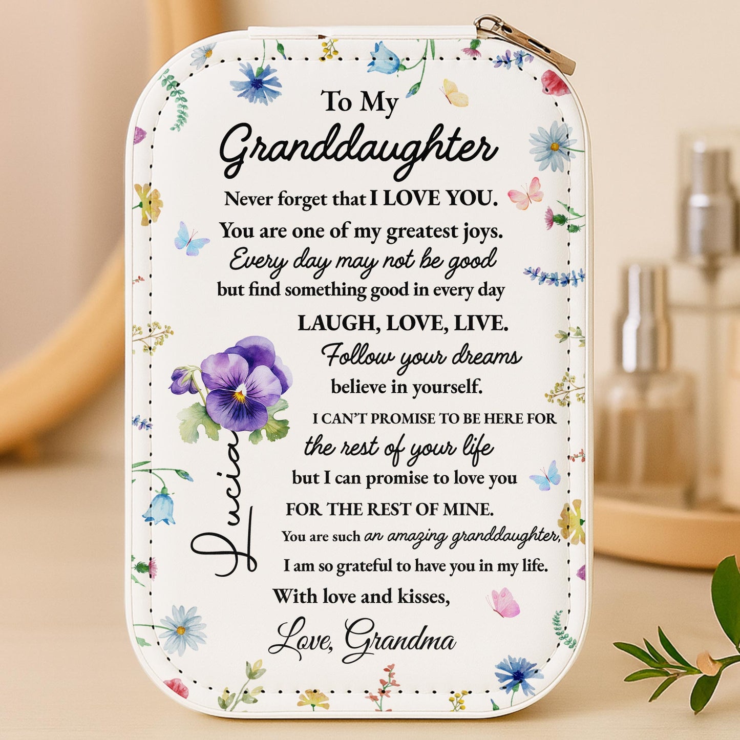 To My Granddaughter Love And Dreams Floral Design