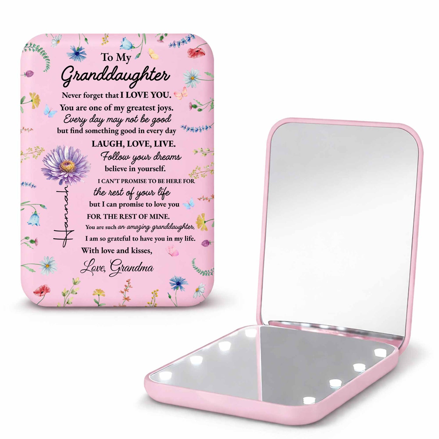 To My Granddaughter Never Forget I Love You Floral Butterfly