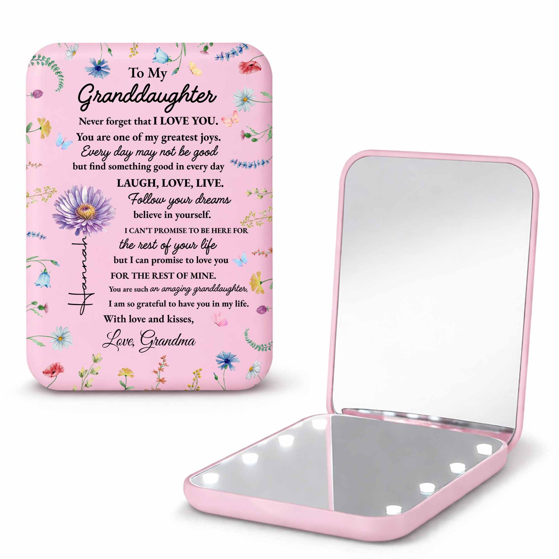 To My Granddaughter Never Forget I Love You Floral Butterfly