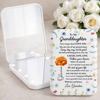 To My Granddaughter Never Forget I Love You Floral Butterfly