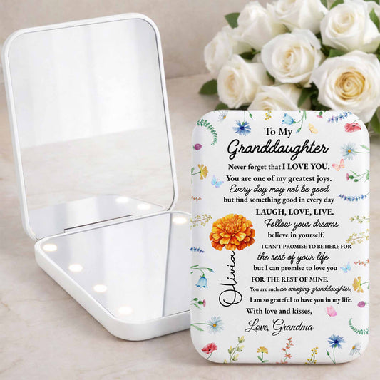 To My Granddaughter Never Forget I Love You Floral Butterfly