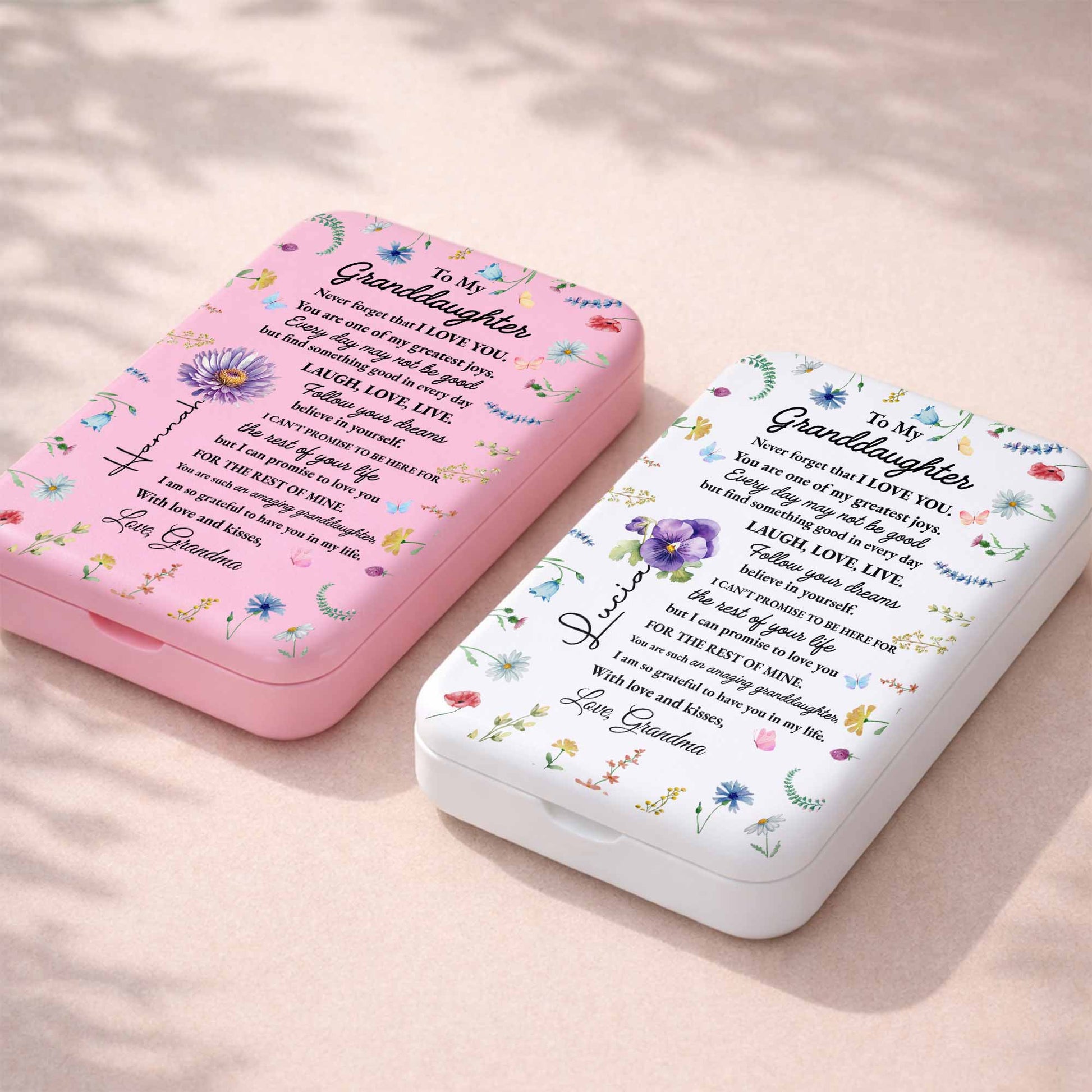 To My Granddaughter Never Forget I Love You Floral Butterfly