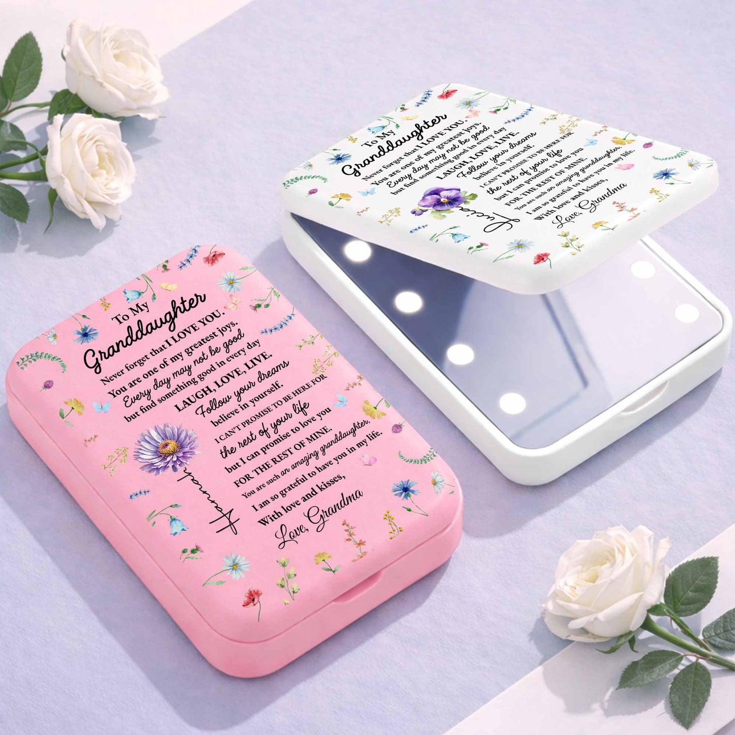 To My Granddaughter Never Forget I Love You Floral Butterfly