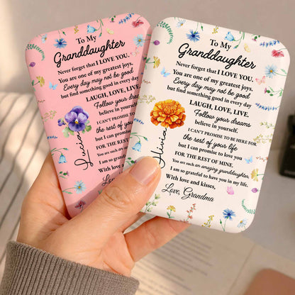 To My Granddaughter Never Forget I Love You Floral Butterfly