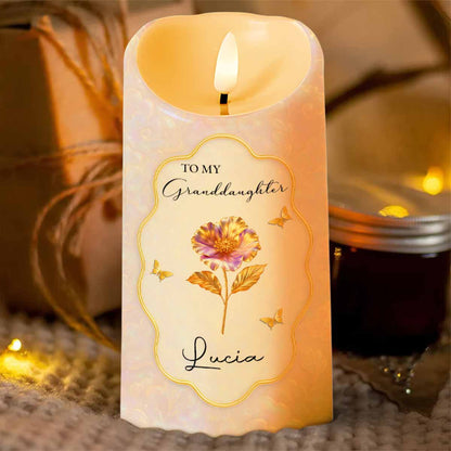 To My Granddaughter, Love From Grandma, Flowers And Butterflies