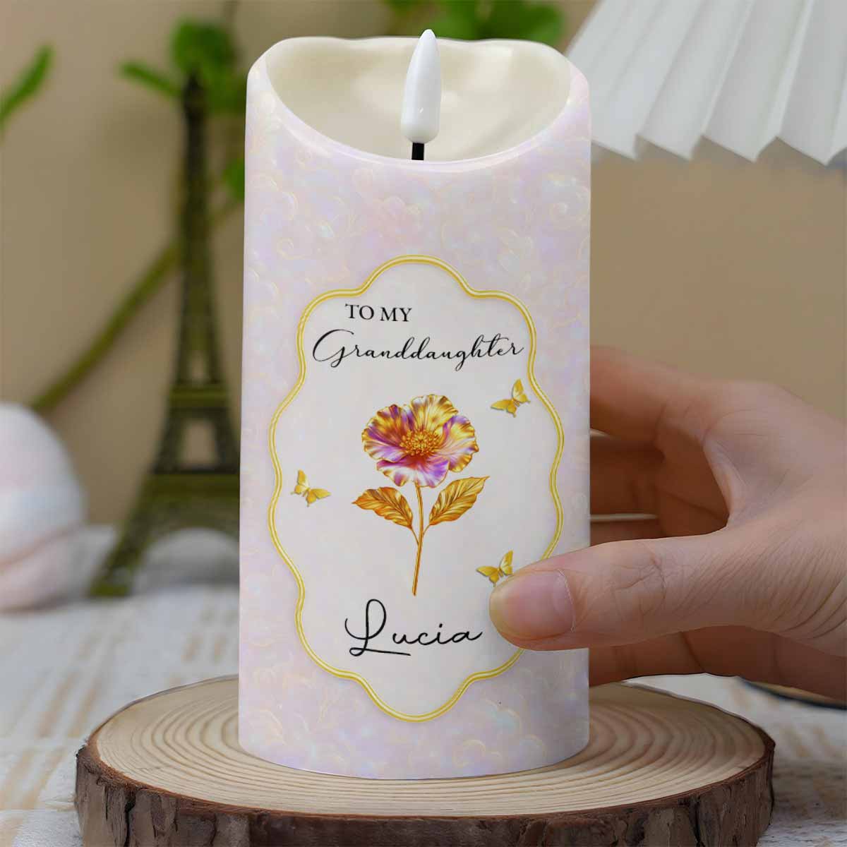 To My Granddaughter, Love From Grandma, Flowers And Butterflies