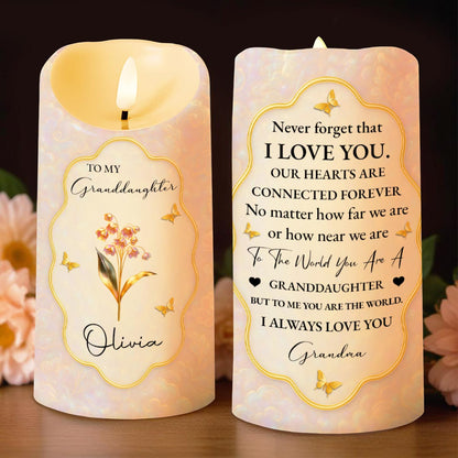 To My Granddaughter, Love From Grandma, Flowers And Butterflies