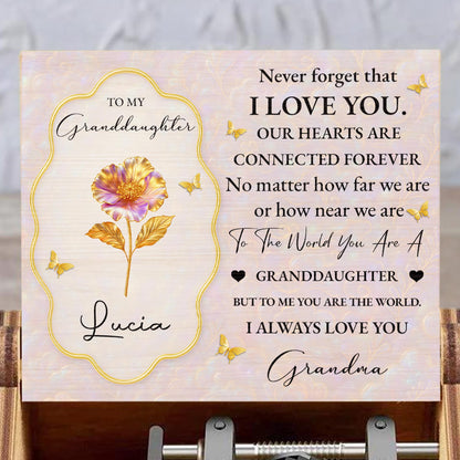 To My Granddaughter, Love From Grandma, Flower and Butterflies