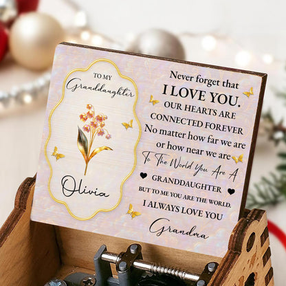 To My Granddaughter, Love From Grandma, Flower and Butterflies