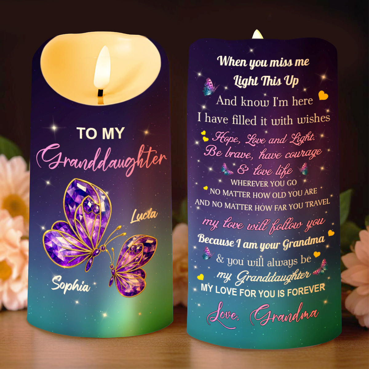 To My Granddaughter, Butterflies And Stars