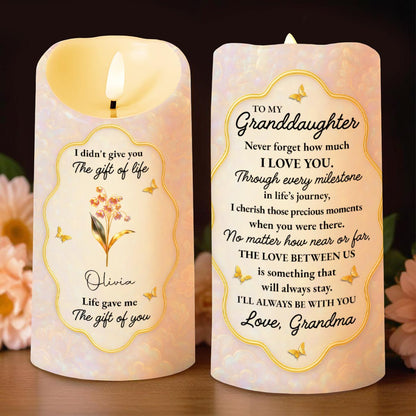 To My Granddaughter, Love That Will Always Stay, Flowers and Butterflies