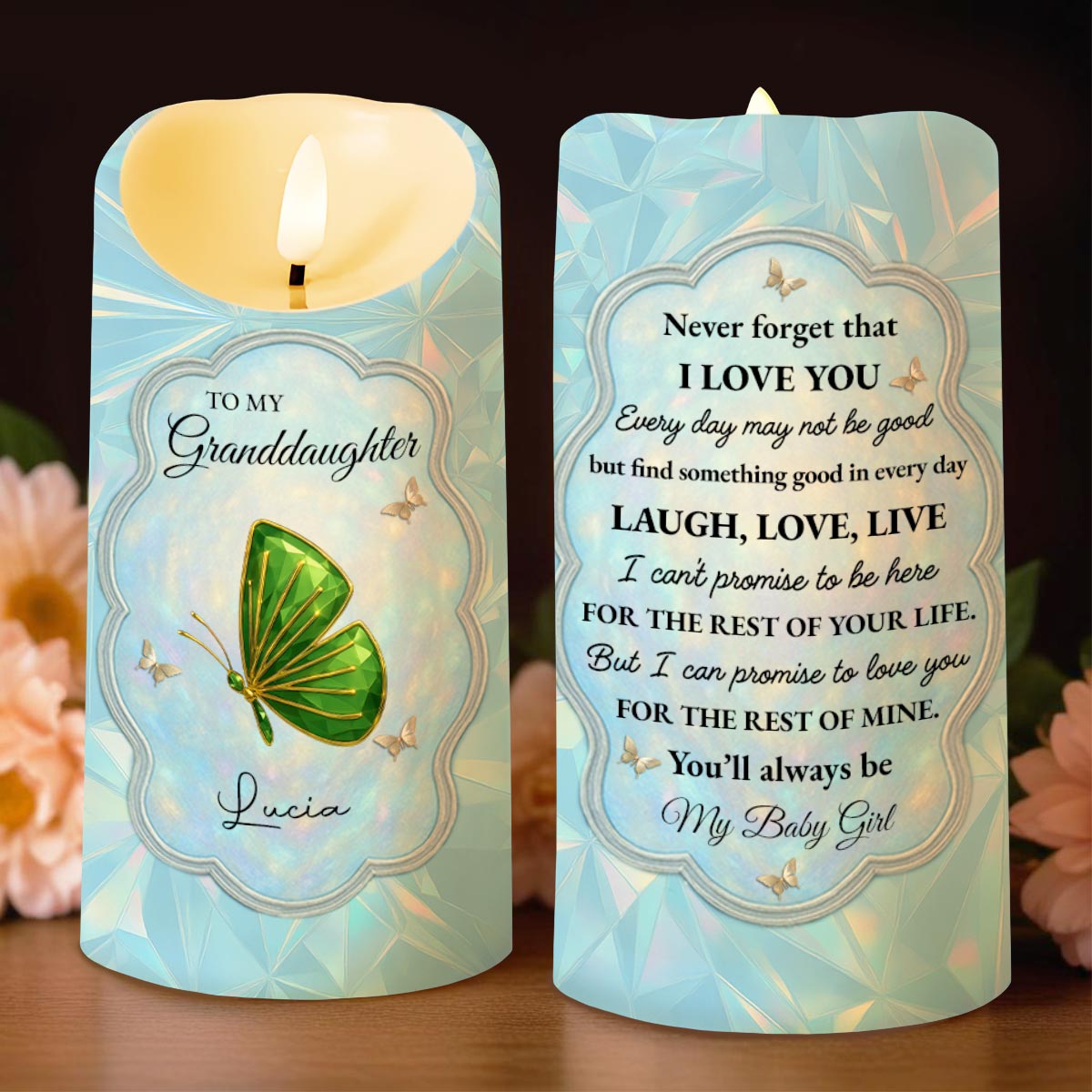 Never Forget That I Love You, Butterfly And Flowers