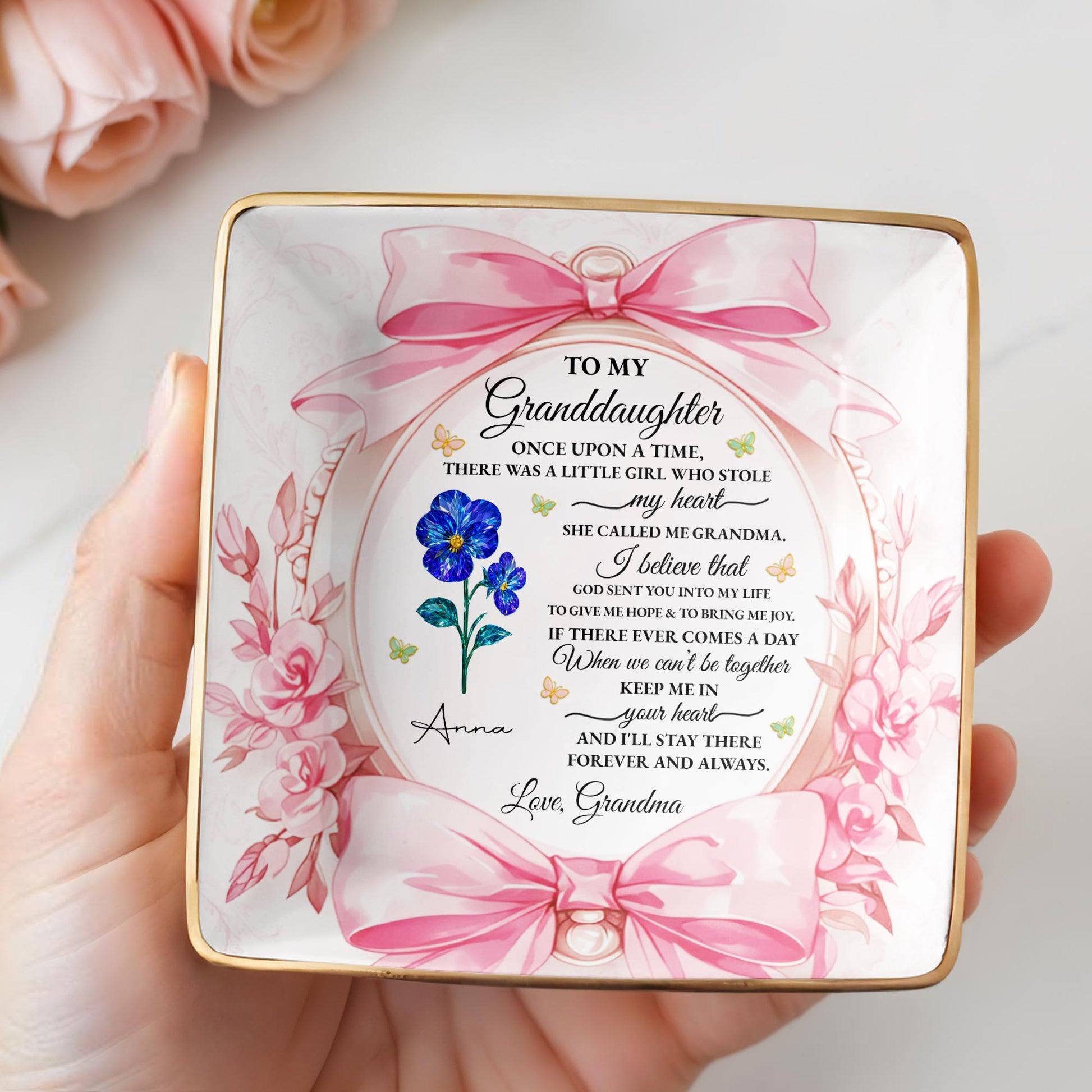 To My Granddaughter, Once Upon A Time With Ribbons And Flowers