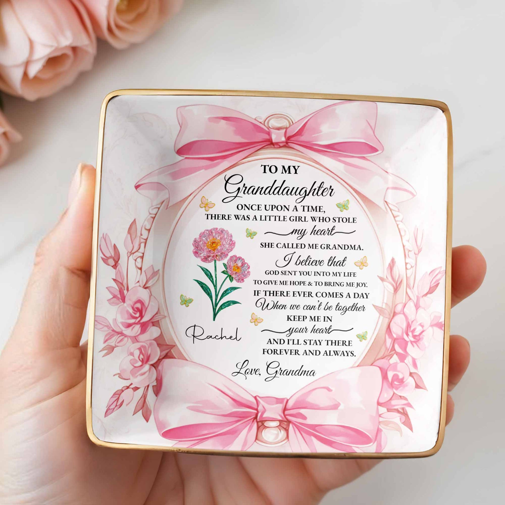 To My Granddaughter, Once Upon A Time With Ribbons And Flowers