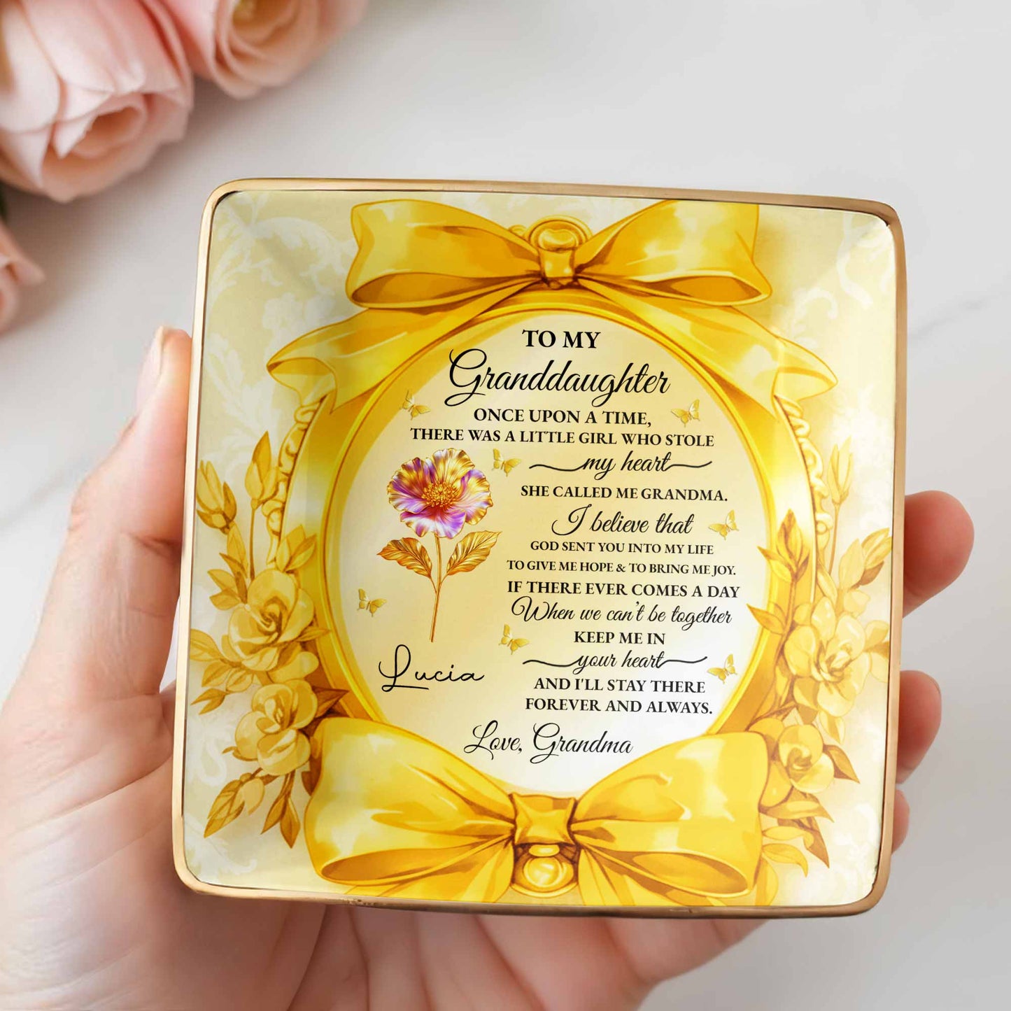 To My Granddaughter, Once Upon A Time, Ribbon and Flowers