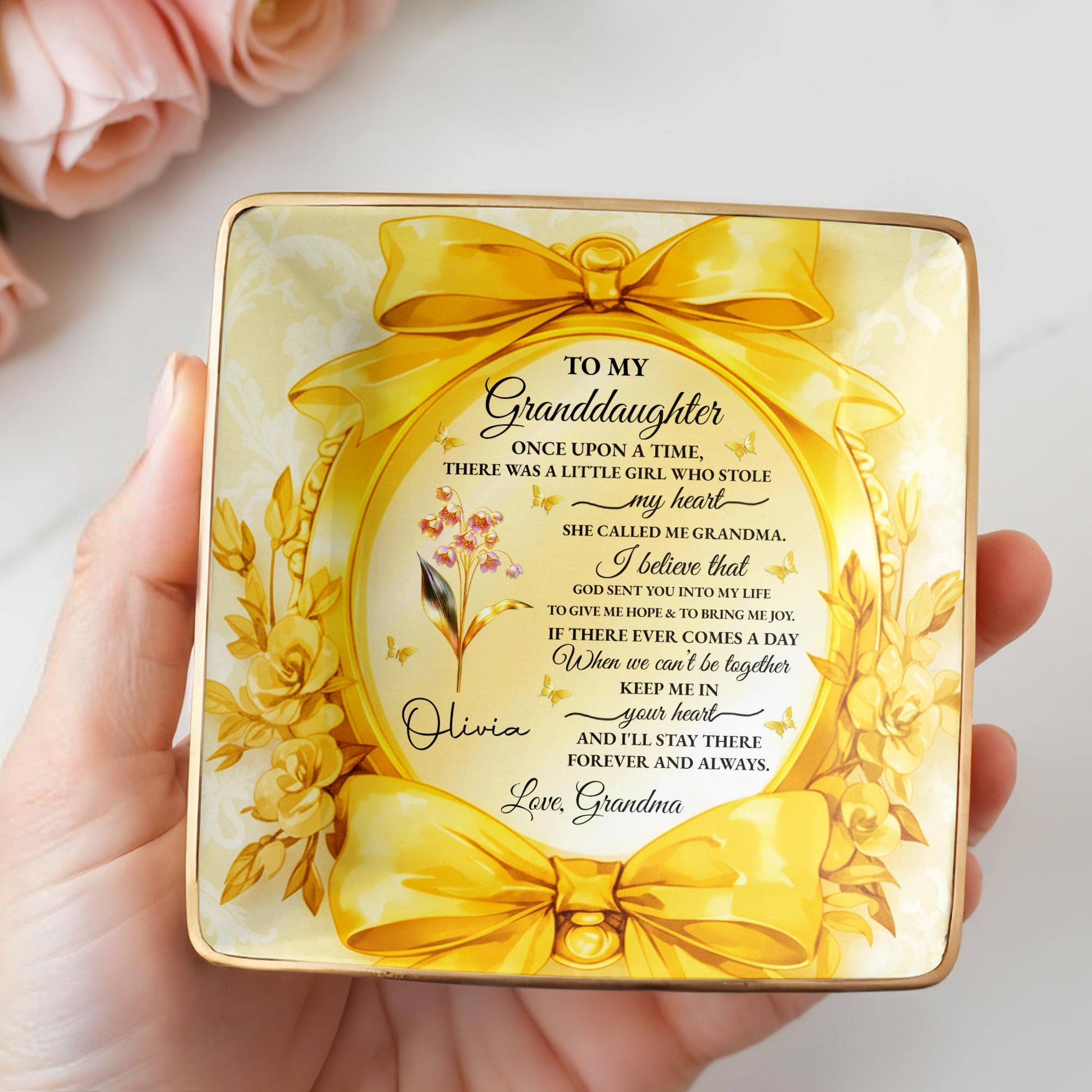 To My Granddaughter, Once Upon A Time, Ribbon and Flowers