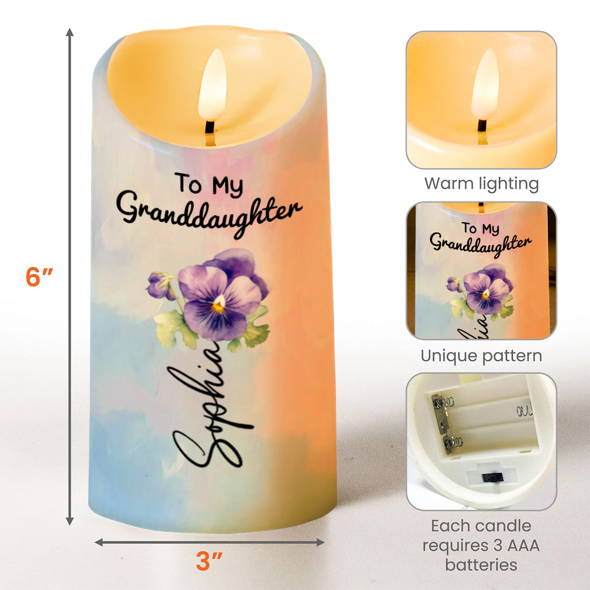 To My Granddaughter, Love And Wishes Butterfly And Flowers