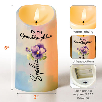 To My Granddaughter, Love And Wishes Butterfly And Flowers