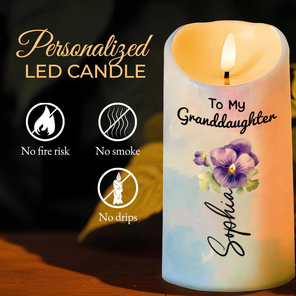 To My Granddaughter, Love And Wishes Butterfly And Flowers