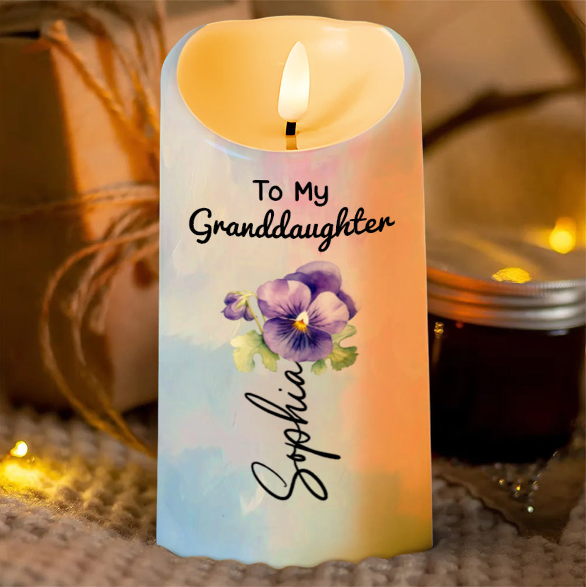 To My Granddaughter, Love And Wishes Butterfly And Flowers