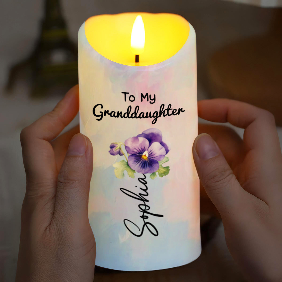 To My Granddaughter, Love And Wishes Butterfly And Flowers