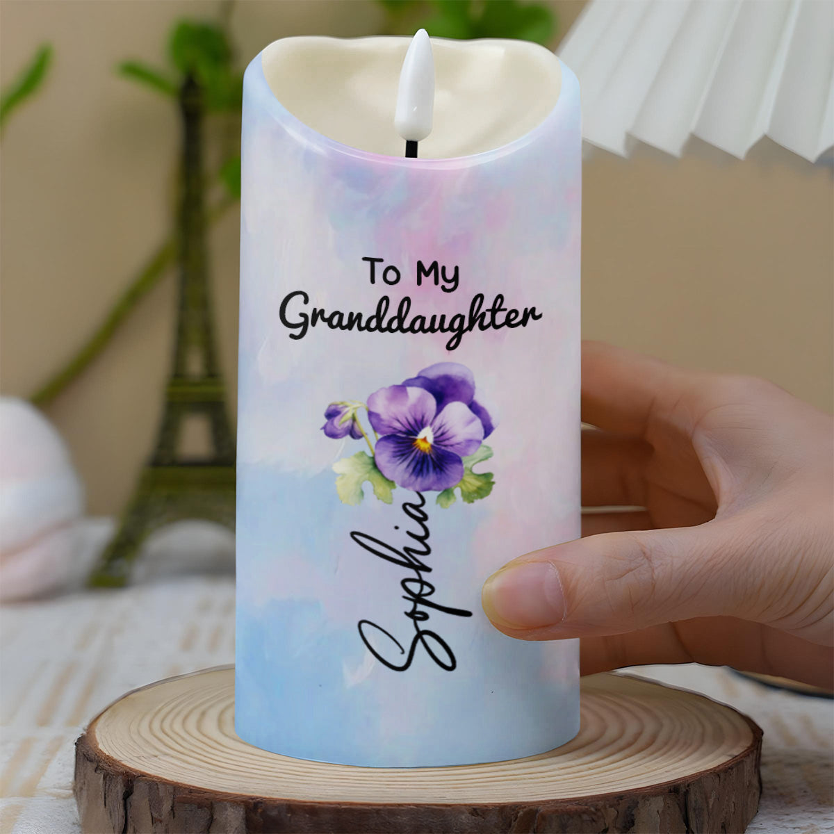 To My Granddaughter, Love And Wishes Butterfly And Flowers