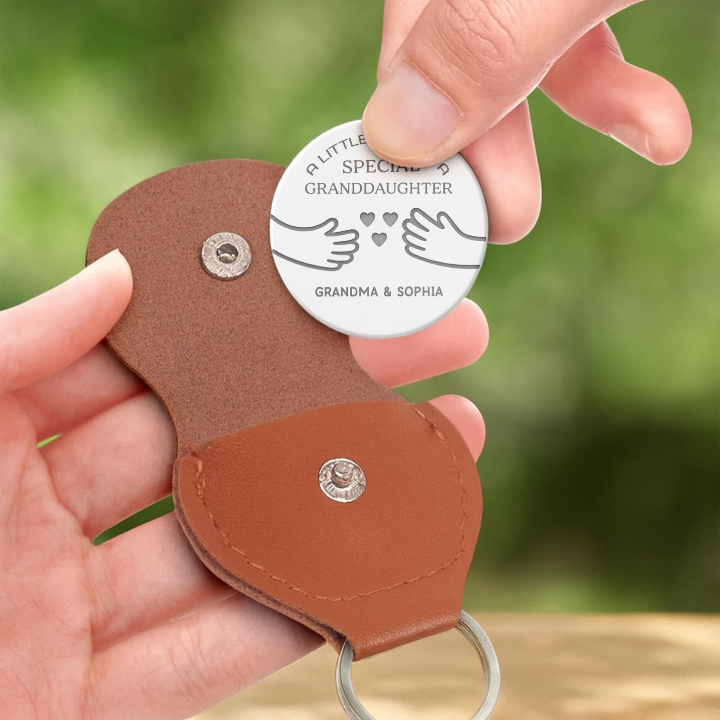 A Little Hug For A Special Granddaughter, Hands and Heart Design