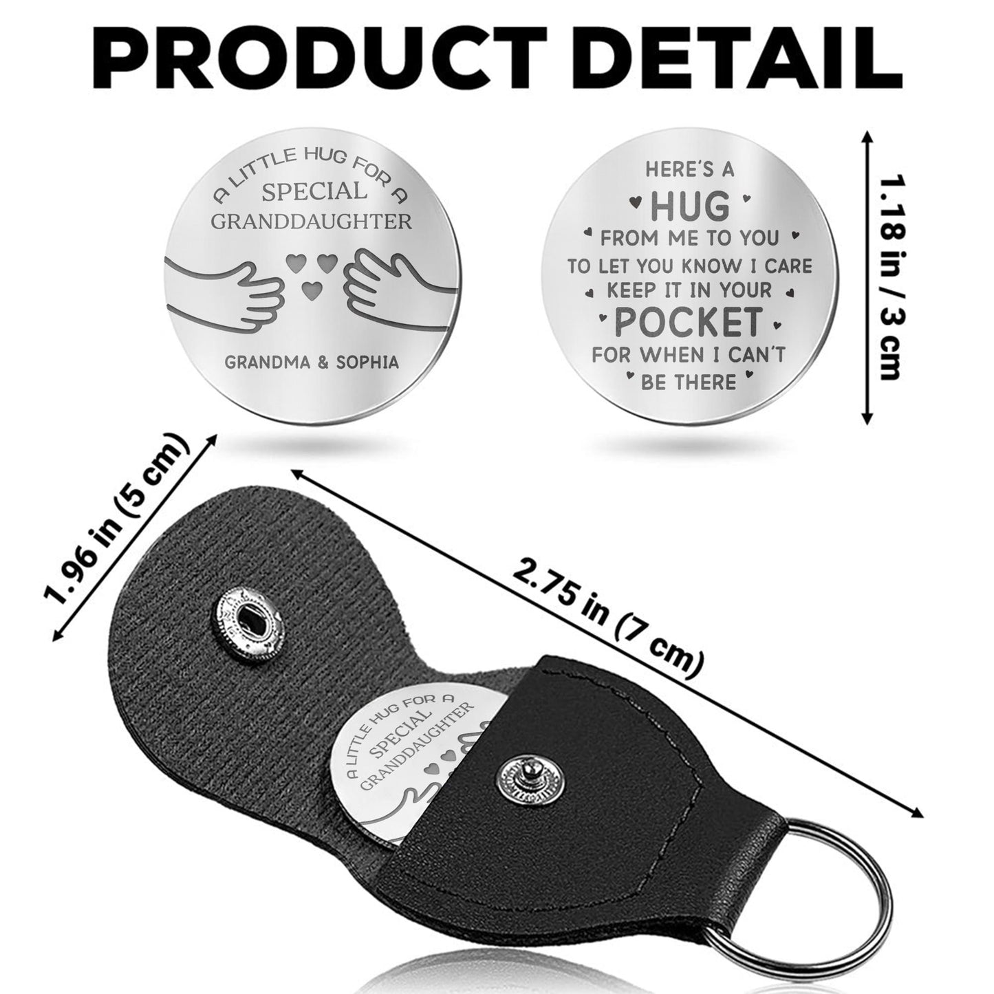 A Little Hug For A Special Granddaughter, Hands and Heart Design