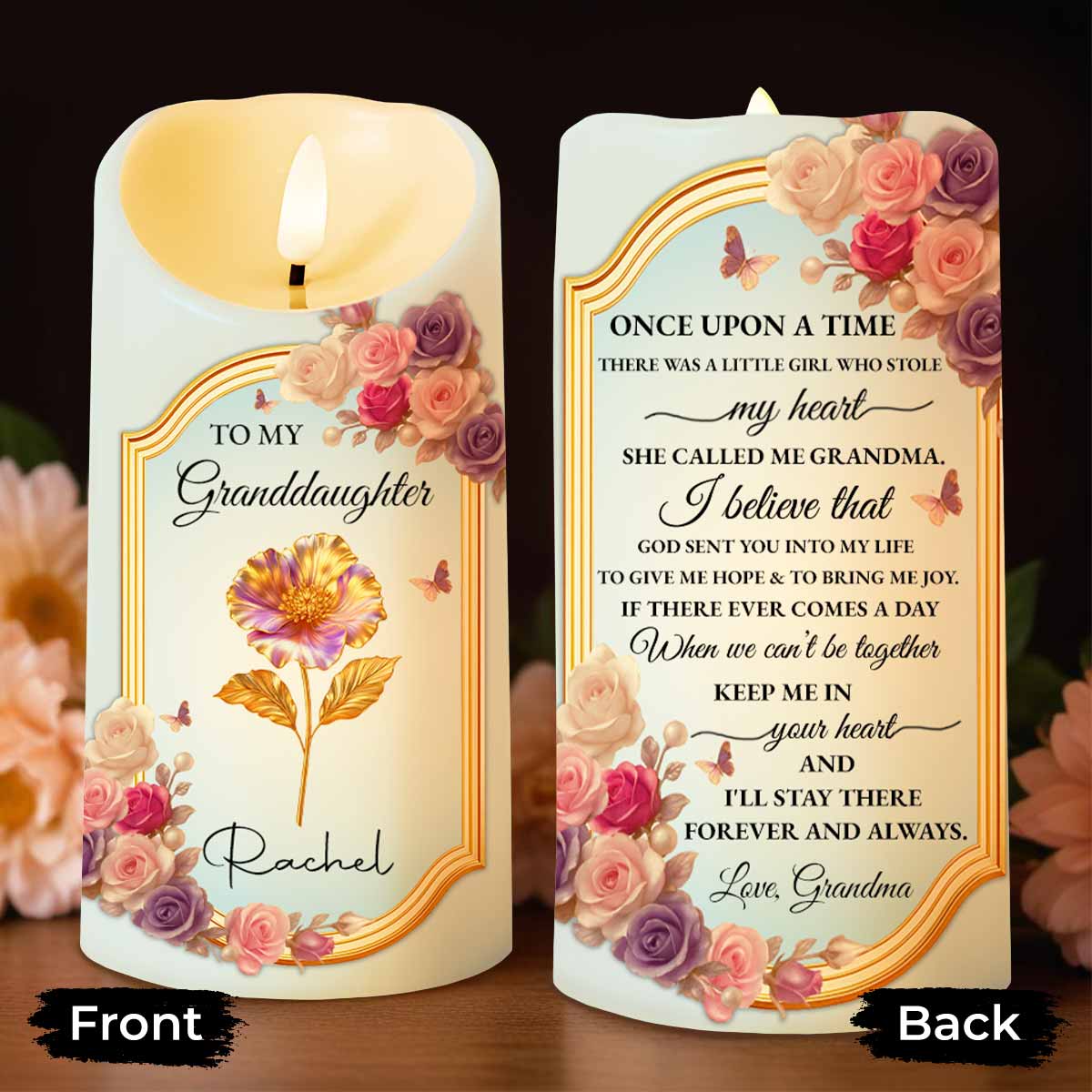 To My Granddaughter, Once Upon A Time, Flowers And Love