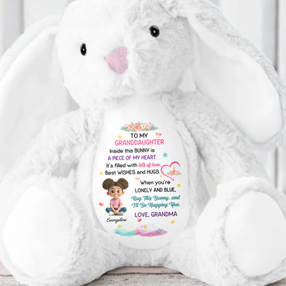 Hug This Bunny And I'll Be Hugging You, Flowers And Hearts