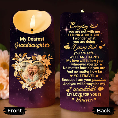 To My Dearest Granddaughter, Love Forever, Flowers and Stars