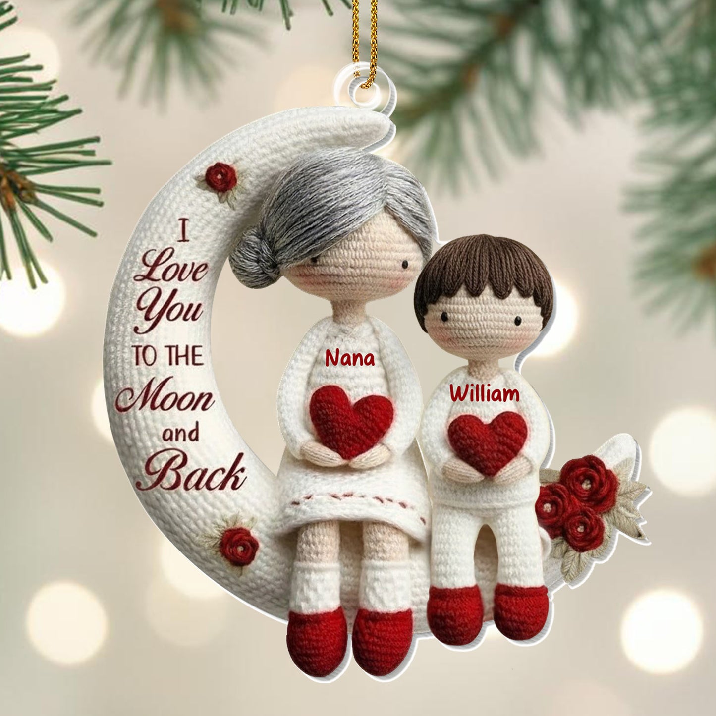 I Love You To The Moon And Back With Hearts And Roses