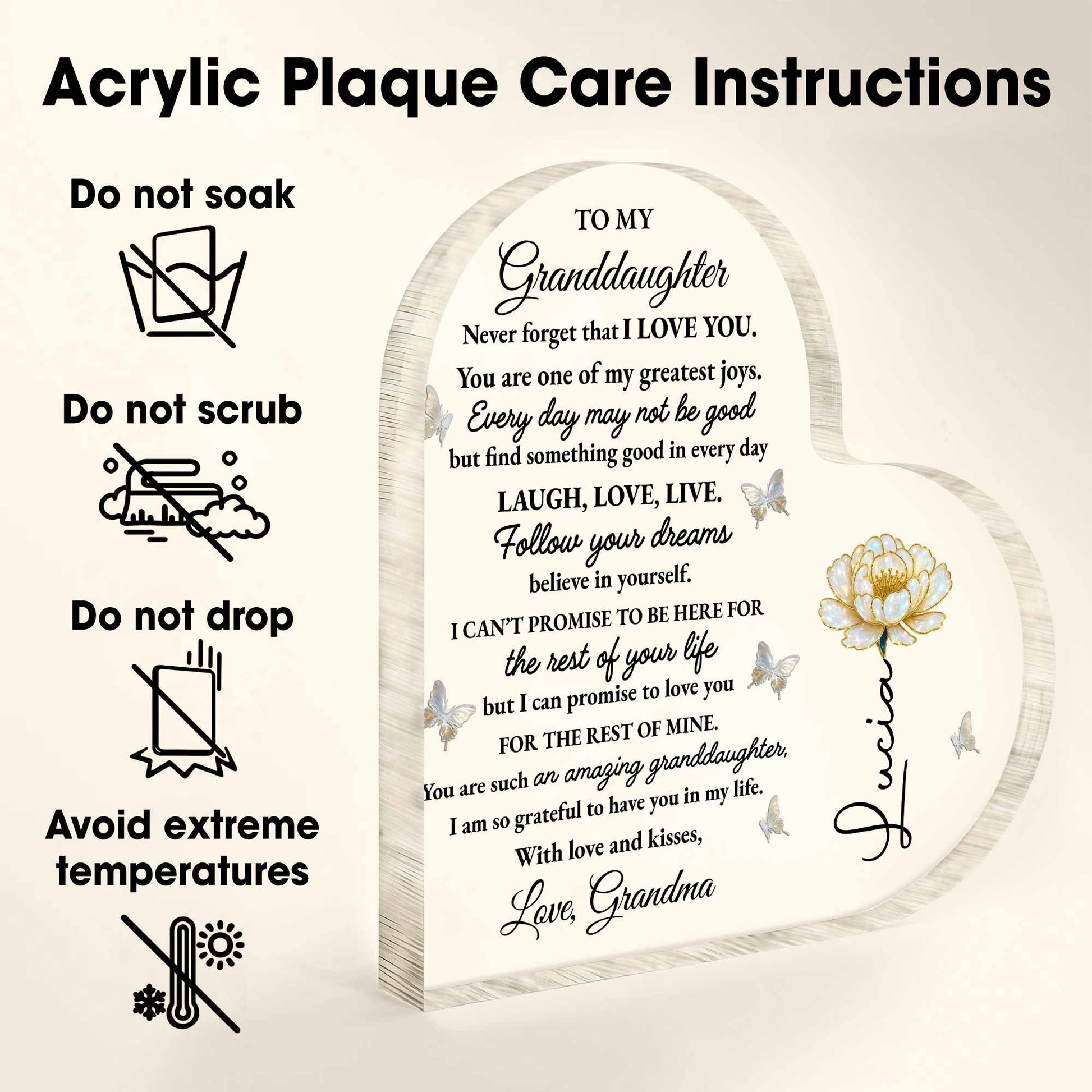 To My Granddaughter, Love And Butterflies