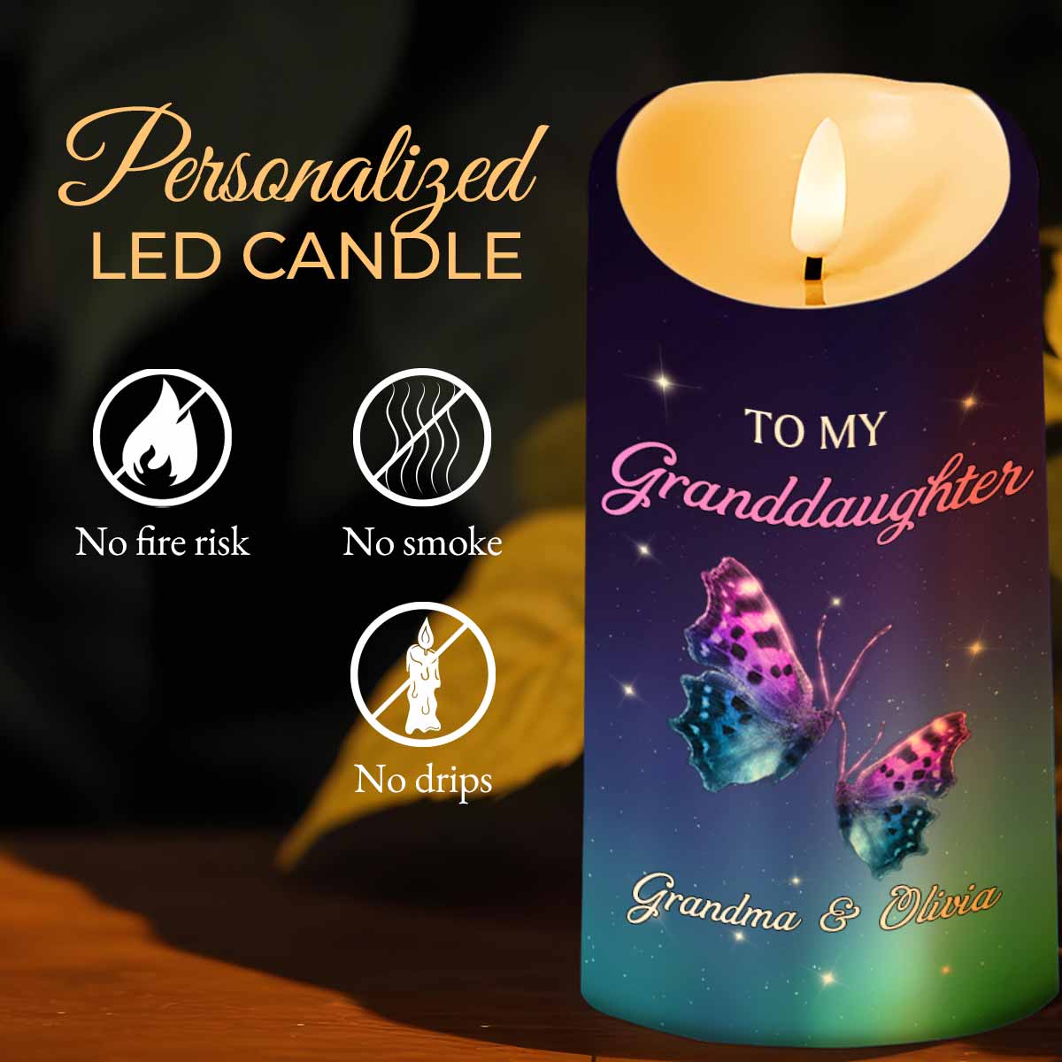 To My Granddaughter, Believe In Yourself, Butterflies And Stars