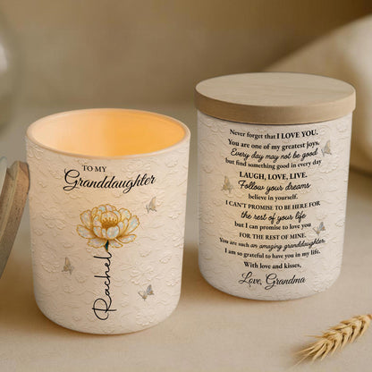 To My Granddaughter, Believe In Yourself, Flower And Butterflies