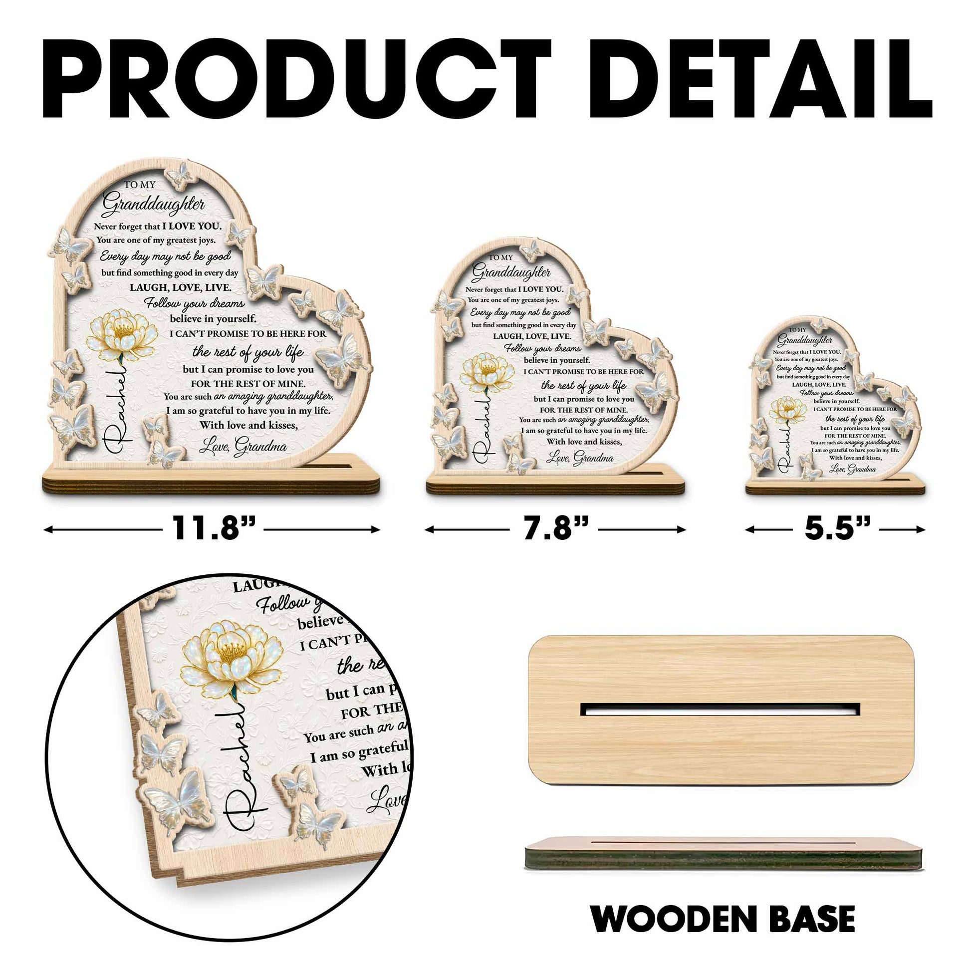 To My Granddaughter, Butterflies And Flowers