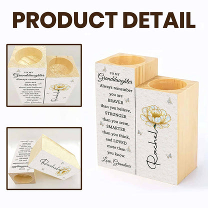 To My Granddaughter, Always Remember, Flower And Butterfly Design