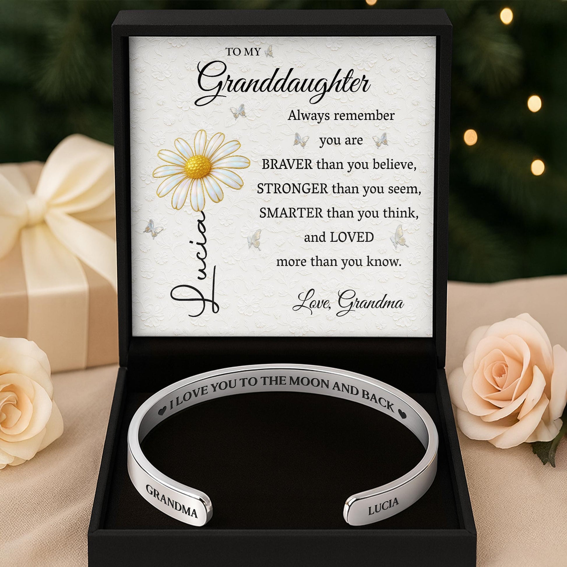 I Love You To The Moon And Back Flower Design